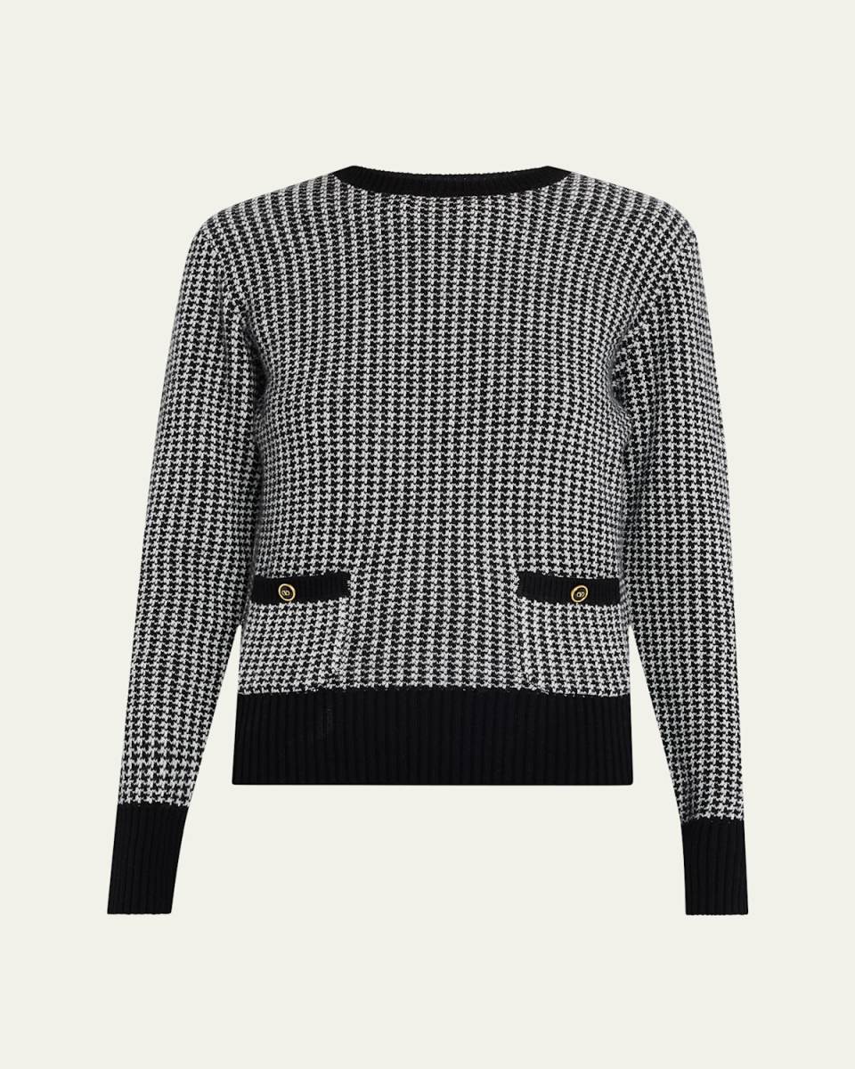 Houndstooth Wool Sweater